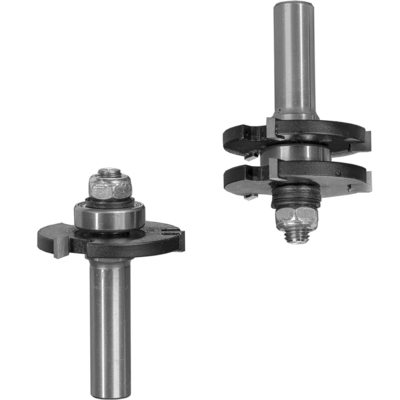 Exquisite industrial tools 2 Pcs TCT Router Bit Set Tongue And Groove Router Bits