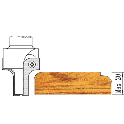 Extended Roundover Router Bit Carbide Insert Tooling IB20301 IB20303