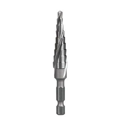 Impact 4-30mm HSS Step Drill Two Spiral Flute 1/4 Inch Hex Quick Change Shank